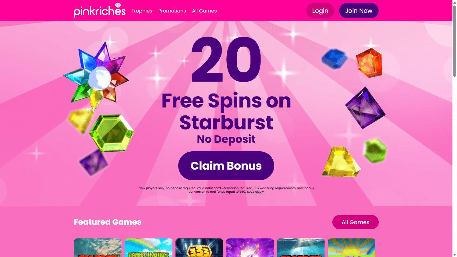 Pink Riches Casino Desktop screenshot