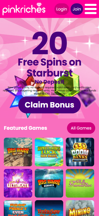 Pink Riches Casino Mobile screenshot